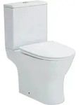WC-Kombination Set Paros Tiefsp&uuml;ler ohne Sp&uuml;lrand wei&szlig; gl&auml;nzend mit WC-Sitz