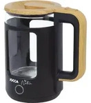 JOCCA Elektrischer Wasserkocher 1,8L, Nature-Line Schwarz, 360&deg; Basis,