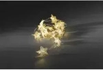 Konstsmide - LED Dekolichterkette, goldfarbene Metallsterne, 20 kalt wei&szlig;e...