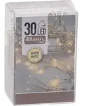 Lichterkette mit 30 LED in warm wei&szlig; - 300 cm - Weihnachts Tischlichterkette -