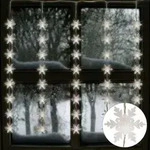 LED Lichtervorhang Schneeflocken 75x85cm Weihnachtesdeko 40 Lichter Fensterdeko...