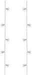 LED Lichterkette Schneeflocken - 10 warmwei&szlig;e LED - L: 2m - Timer -...
