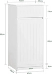 SoBuy BZR110-W W&auml;scheschrank mit W&auml;schetruhe W&auml;schesammler mit Schublade