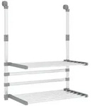 vidaXL W&auml;schetrockner f&uuml;r Balkon 54x25x42 cm Aluminium - Silber