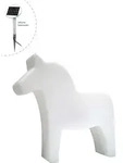 8 seasons - Motivleuchte Shining Dala Horse 43 cm wei&szlig; Solar