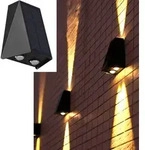 Solarleuchte Wandstrahler helle Wandlampe kabellos UP Down Au&szlig;enleuchte...