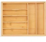 Relaxdays Besteckkasten f&uuml;r Schubladen, ausziehbar, 7-9 F&auml;cher, HBT: 5 x 34-50,5 x
