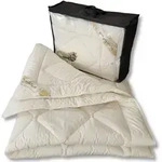 Merino Schafschurwolle Ganzjahresdecke Kuschelzeit in 155x220 cm 41512 - Beige