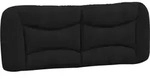 vidaXL Kopfteil-Kissen "Hvar" Schwarz 120 cm Stoff - Schwarz