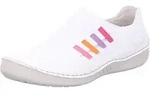 Rieker Stra&szlig;enslipper(Trott) Abs.b.25 mm in weiss/weiss kombi, Gr. 36 - Wei&szlig; - 36
