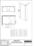 Hoesch 8629473.101414 DA Alaris Pro Walk-In mit Schutzwand - Schwarz