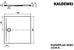 KALDEWEI SUPERPLAN ZERO 1534-5, Duschwanne mit Wannentr&auml;ger extraflach, 100x100cm,