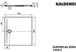 Kaldewei 356047983711 DW SUPERPLAN ZERO Mod.1560-5, 1200 x - Wei&szlig;