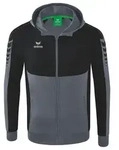 Erima Six Wings Trainingsjacke mit Kapuze Schiefergrau/Schwarz - Grau - S