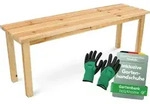 holz4home&reg; Gartenbank Holzbank Natur Hell I Kleine Bank ohne Lehne I Parkbank...