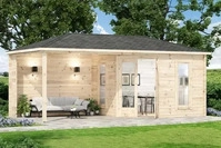 Luxhut L1.1.00037.5, Luxhut Alpholz 5-Eck Gartenhaus Liwa aus naturbelassenem...