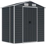 vidaXL Ger&auml;tehaus Anthrazit 191x130x198 cm Verzinkter Stahl