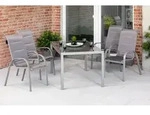 Merxx Gartenm&ouml;belset "Amalfi di Lusso" 5tlg. - Aluminiumgestell mit Textilbespannung