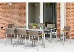 Merxx Gartenm&ouml;belset "Silano" 9tlg. mit Ausziehtisch 160/220 x 90 cm -