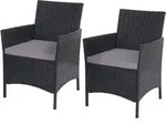 3-2-1-1 Poly-Rattan Garten-Garnitur Hamar, Lounge-Set Sitzgruppe Sofa anthrazit,