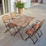 Biergarten-Set MCW-J40, Bistroset Klapptisch Klappstuhl, Gastronomie-Qualit&auml;t...