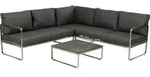 greemotion Gartenlounge-Set Boston 4-teilig Edelstahl grau mit Kissen und...