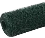 vidaXL Drahtzaun Stahl mit PVC-Beschichtung 25x1,5 m Gr&uuml;n - Gr&uuml;n