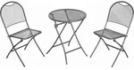MWH Caf&eacute; Latte Balkonm&ouml;belset, 3 tlg. 478169 - Grau