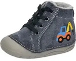 LICO Jungen Kn&ouml;chelschuh mit Senkel Leder blau gef&uuml;ttert 18 - 18