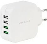Quattro USB Charger 2.4A mit Smart IC, wei&szlig; (37564) - Wei&szlig;