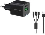 Conceptronic ALTHEA16B 2-Port 33W GaN USB PD Charger - Schwarz