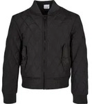 Kinderjacke, gesteppt, Urban Classics Girls Diamond Quilt Nylon Jacket, schwarz...