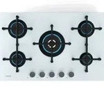 Klarstein Illuminosa 5 Gaskochfeld, 5 Sabaf-Brenner, 4 kW Wokbrenner, Geh&auml;rtetes