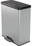Curver Duo Tretm&uuml;lleimer Deco 26L+26L Silbern - Silber