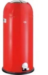 Wesco M&uuml;lleimer Kickmaster Maxi, Abfallsammler, Tretabfallsammler, Stahlblech, Rot,