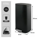 Spirella Kosmetikeimer 12 Liter Edelstahl mit Absenkautomatik und Inneneimer...