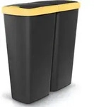 MONZANA&reg; M&uuml;lleimer K&uuml;che 50L 2 F&auml;cher mit Deckel Druckknopf Abfalleimer...