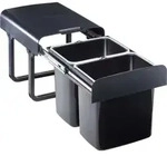 Ekotech EKKO.20 Abfallsammler Schwarz 2x16L ab 40cm K&uuml;chenschr&auml;nke - Schwarz