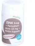 Zink 5 mg + Pantothens&auml;ure 18 mg + Biotin Kapseln, 90 St KAP