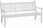 Bank Hohenzollern, 160 cm, wei&szlig; Kunststoff wei&szlig;, 3-sitzig - Wei&szlig;