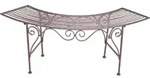 Bogenbank Gartenbank Rost-Optik Eisen - Bronze