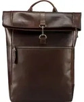 Jost Lund Business-Rucksack Leder 44 cm Laptopfach - Braun