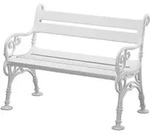 3er-Bank Linderhof 160 cm wei&szlig; Vollkunststoff - Wei&szlig;