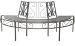 Greemotion Baumbank Toulouse 195x100x83cm Streckmetall eisengrau