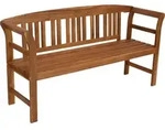 DEGAMO Gartenbank Parkbank Holzbank Bank ROSARIO 3-sitzer 157, Akazie Holz ge&ouml;lt -