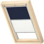 VELUX Original Dachfenster Duo Verdunkelungsrollo f&uuml;r CK04, Dunkelblau, mit...