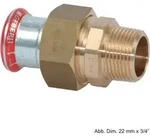 Geberit GE Mapress C-Stahl, &Uuml;bergangsverschraubung, flachdichtend, d15mm x...