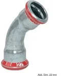 Geberit GE Mapress, C-Stahl, Bogen, 45 Gr., d22mm, verzinkt, 1 Stk.