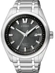 Citizen Herren Armbanduhr AW1240-57E Eco Drive Super Titanium - Silber