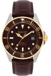 Gigandet Automatikuhr Edelstahl Lederband Silber Braun Sea Ground - G2-019